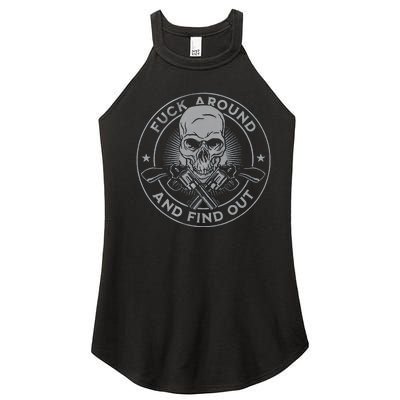 Fuck Around And Find Out Women’s Perfect Tri Rocker Tank