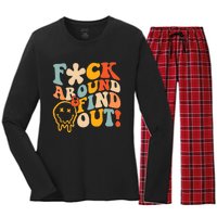 Fuck Around And Find Out Women's Long Sleeve Flannel Pajama Set 