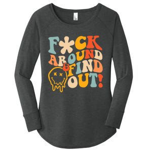 Fuck Around And Find Out Women's Perfect Tri Tunic Long Sleeve Shirt