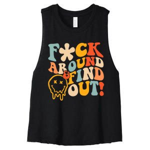 Fuck Around And Find Out Women's Racerback Cropped Tank