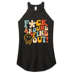 Fuck Around And Find Out Women's Perfect Tri Rocker Tank