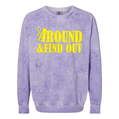 Fuck Around And Find Out Colorblast Crewneck Sweatshirt