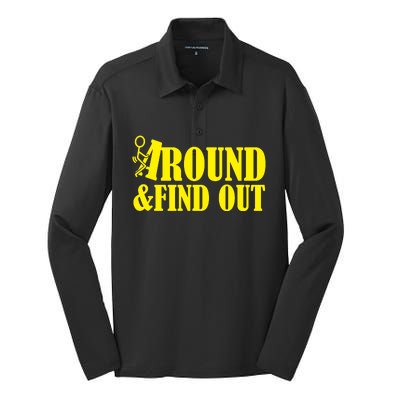 Fuck Around And Find Out Silk Touch Performance Long Sleeve Polo