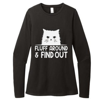 F.luff Around And Find Out Funny Cat Meme Humor Womens CVC Long Sleeve Shirt