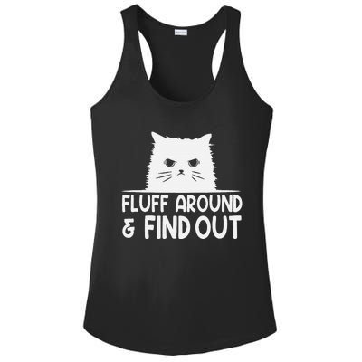 F.luff Around And Find Out Funny Cat Meme Humor Ladies PosiCharge Competitor Racerback Tank