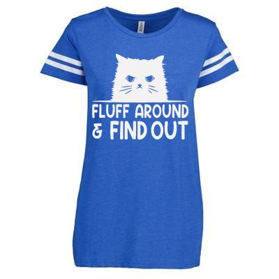 F.luff Around And Find Out Funny Cat Meme Humor Enza Ladies Jersey Football T-Shirt