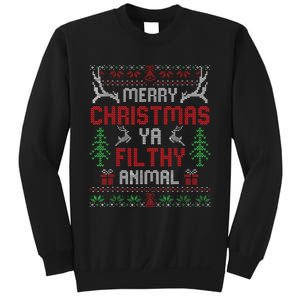 Funny Alone At Home Movies Merry Christmas You Filty Animal Sweatshirt