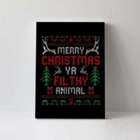 Funny Alone At Home Movies Merry Christmas You Filty Animal Canvas