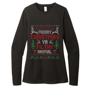 Funny Alone At Home Movies Merry Christmas You Filty Animal Womens CVC Long Sleeve Shirt