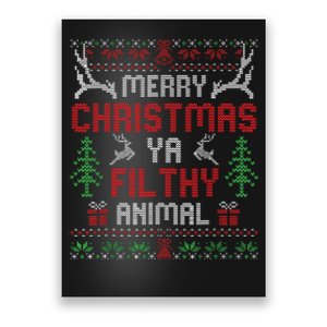 Funny Alone At Home Movies Merry Christmas You Filty Animal Poster