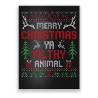 Funny Alone At Home Movies Merry Christmas You Filty Animal Poster