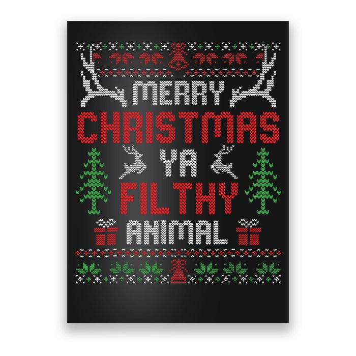 Funny Alone At Home Movies Merry Christmas You Filty Animal Poster