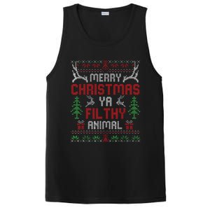 Funny Alone At Home Movies Merry Christmas You Filty Animal PosiCharge Competitor Tank