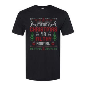 Funny Alone At Home Movies Merry Christmas You Filty Animal Softstyle CVC T-Shirt