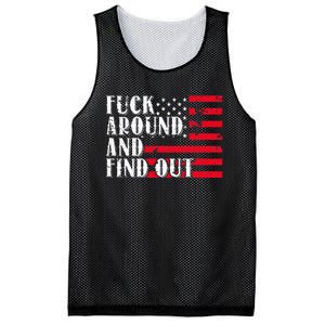 Fuck Around And Find Out American USA Flag Mesh Reversible Basketball Jersey Tank