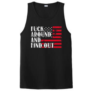 Fuck Around And Find Out American USA Flag PosiCharge Competitor Tank