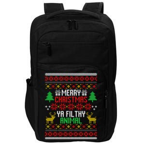 Funny Alone At Home Movies Merry Christmas You Filty Animal Gift Impact Tech Backpack