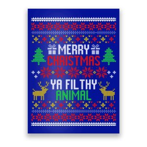 Funny Alone At Home Movies Merry Christmas You Filty Animal Gift Poster