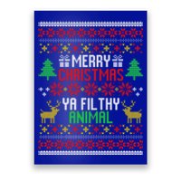 Funny Alone At Home Movies Merry Christmas You Filty Animal Gift Poster