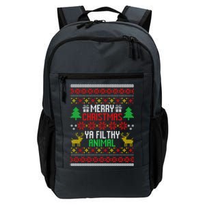 Funny Alone At Home Movies Merry Christmas You Filty Animal Gift Daily Commute Backpack