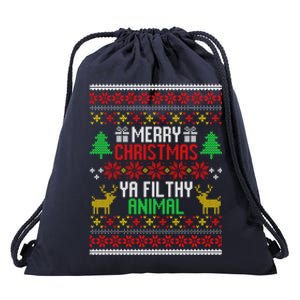 Funny Alone At Home Movies Merry Christmas You Filty Animal Gift Drawstring Bag