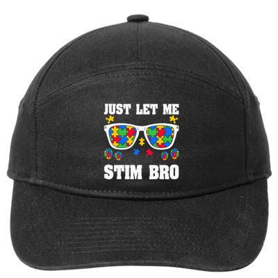 Funny Autism Awareness Just Let Me Stim Bro 7-Panel Snapback Hat