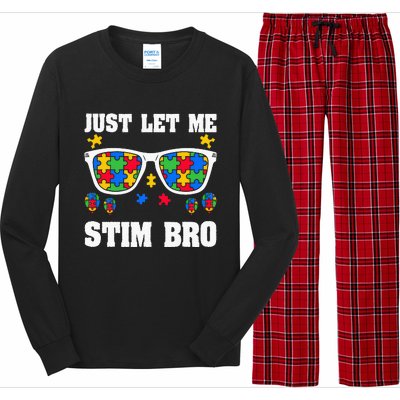 Funny Autism Awareness Just Let Me Stim Bro Long Sleeve Pajama Set