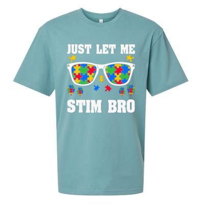 Funny Autism Awareness Just Let Me Stim Bro Sueded Cloud Jersey T-Shirt