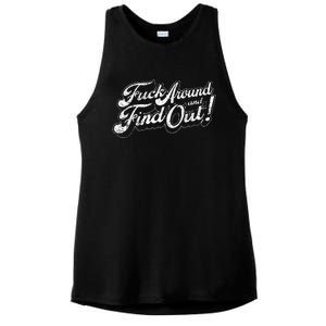 Fuck Around And Find Out Ladies PosiCharge Tri-Blend Wicking Tank