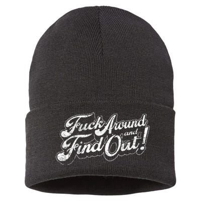 Fuck Around And Find Out Sustainable Knit Beanie