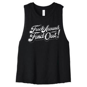 Fuck Around And Find Out Women's Racerback Cropped Tank