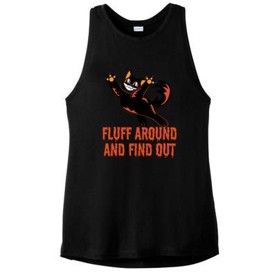 Fluff Around And Find Out Ladies PosiCharge Tri-Blend Wicking Tank