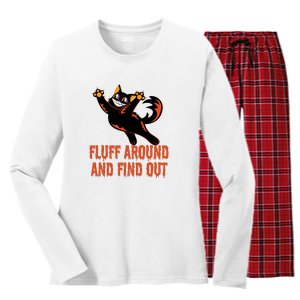 Fluff Around And Find Out Women's Long Sleeve Flannel Pajama Set 