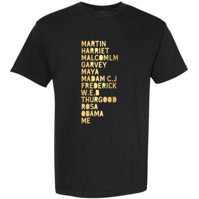 Famous African Americans Historical Figures Black History Garment-Dyed Heavyweight T-Shirt