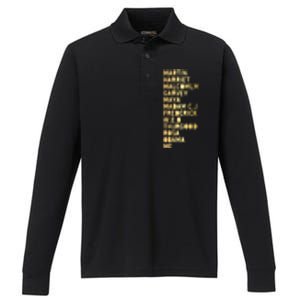 Famous African Americans Historical Figures Black History Performance Long Sleeve Polo