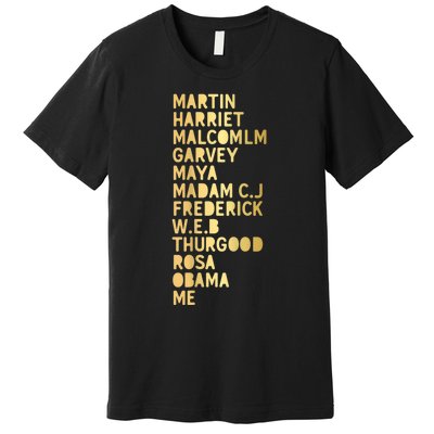 Famous African Americans Historical Figures Black History Premium T-Shirt