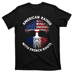 French American American French Flag Roots Funny T-Shirt