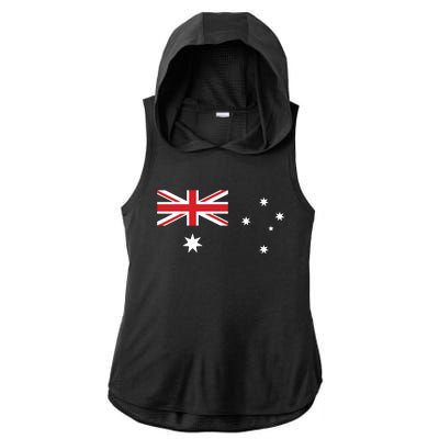 For Australian Australia Flag Day Ladies PosiCharge Tri-Blend Wicking Draft Hoodie Tank