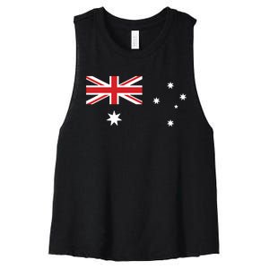 For Australian Australia Flag Day Women's Racerback Cropped Tank