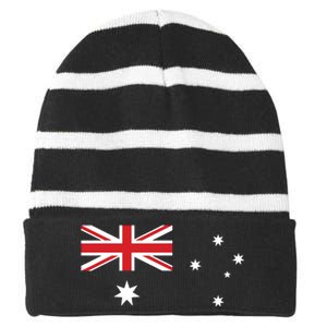 For Australian Australia Flag Day Striped Beanie with Solid Band