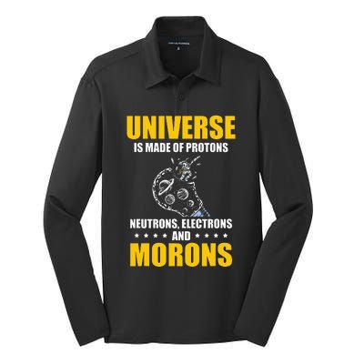 funny Astrophysicist Astrophysic Astronomy Telescope Silk Touch Performance Long Sleeve Polo