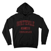 Fayetteville Arkansas Ar Vintage Athletic Sports Design Hoodie