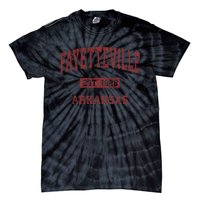 Fayetteville Arkansas Ar Vintage Athletic Sports Design Tie-Dye T-Shirt