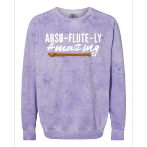 Flutist AbsoFluteLy Amazing Flute Player Colorblast Crewneck Sweatshirt