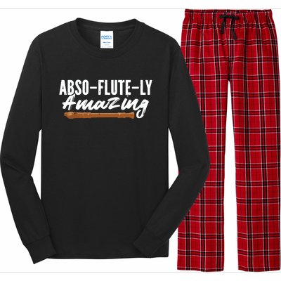 Flutist AbsoFluteLy Amazing Flute Player Long Sleeve Pajama Set