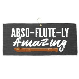 Flutist AbsoFluteLy Amazing Flute Player Large Microfiber Waffle Golf Towel