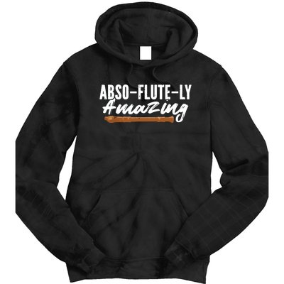 Flutist AbsoFluteLy Amazing Flute Player Tie Dye Hoodie