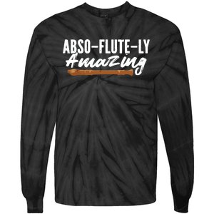 Flutist AbsoFluteLy Amazing Flute Player Tie-Dye Long Sleeve Shirt