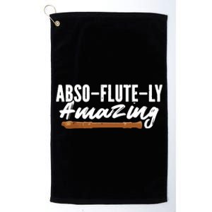 Flutist AbsoFluteLy Amazing Flute Player Platinum Collection Golf Towel