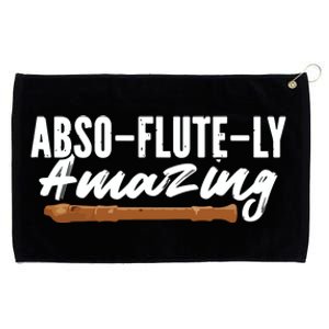 Flutist AbsoFluteLy Amazing Flute Player Grommeted Golf Towel